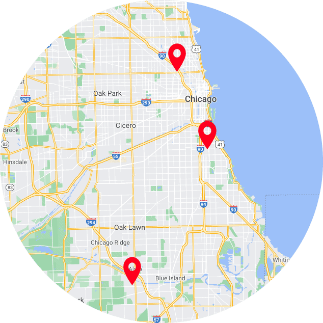 Chicago locations map